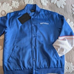 Ripndip Blue and White Bomber Jacket